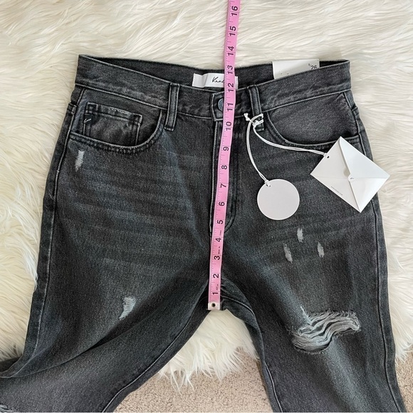 New Kancan for VICI High Rise Distressed Mom Jean in Washed Black - Picture 8 of 10